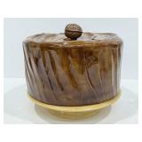 Mid Century Modern Ceramic Chocolate Cake Plate