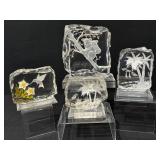 Vintage Lucite Wald Designs Beach Scenes, Animals