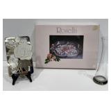 Mikasa Rosella Pink Canape Tray,Rogers Rose Trivet