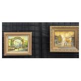 Mid Century Modern Parisian Street Scenes, Canvas