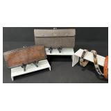 Leather Tooled Belt, Charvos Drafting Set, Wallet