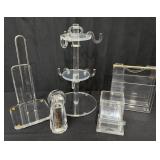 Vintage Lucite Paper Towel Holder, Cup Stand, More
