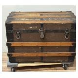 Antique Wood Steamer Trunk