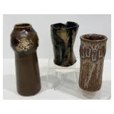 Signed Studio Brutalist Style Pottery, Earthenware