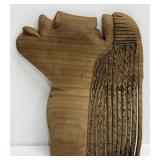 Vintage Hand Carved Afrcan Head Sculpture
