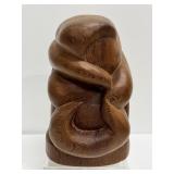 Signed Hand Carved Abstract Modernist Sculpture