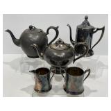 Antique Art Nouveau Teapot, Silver Plate Teapot