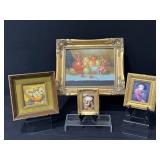 Vintage Still Life Painting on Canvas, Artwork