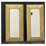 Vintage Gold Tone Rectangle Mirrors