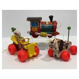 Vintage Fisher Price Jalopy, Snoopy, Huffy Puffy