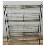 Mid Century Modern Brass Wire 4 Tier Record Stand