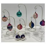 Vintage Mercury Glass Ornaments, Diorama Ornaments
