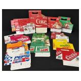 Vintage Cardboard Coca-Cola Bottle Cases, Pepsi