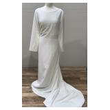 Vintage Long Sleeve White Wedding Dress