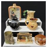 Whiskey Flask, Carnival Glass Frog, Kitsch Lot