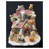 Vintage Halloween Haunted House Ceramic Light Up