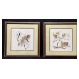 Signed Mads Stage Wild Life Lithograph Prints