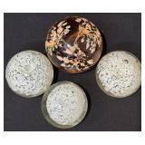 Vintage Decorative Art Glass Paperweights