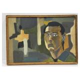 Modern Man Oil on Canvas Painting