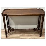 Vintage Faux Bamboo Console Table, Read