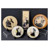 Vintage Reversed Painted Silhouettes, Mixed Press