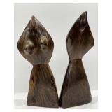Mid Century Surreal Abstract Wood Sculptures