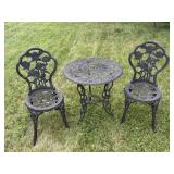 Metal Black Bistro Set