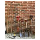 Various Yard Tools- Shovels, Rakes Etc