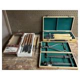 Woodworking Chisels, Calipers & Compass Set