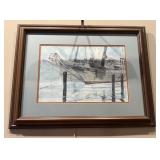 Barnstable Shipyard Watercolor By John Austin