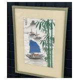 Silk Painted Asian Framed Art