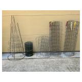 Tomato Cages & Rolled Fencing Pieces
