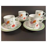 1974 Denby Fine China Tea Cups & Saucers