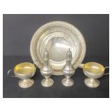 Weighted Sterling Shakers, Cream & Sugar & Compote