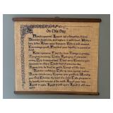 On This Day Scribe Wall Hanging