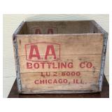 AA Bottling Company Wooden Crate