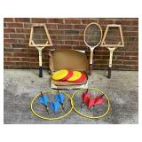 Vintage Tennis Rackets, Yard Jarts & More