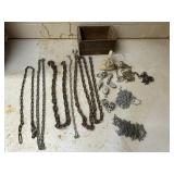 Hand Made Crate & Various Chains