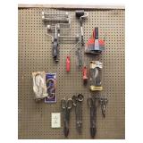 Variety of Tools on Peg Board