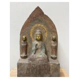 Vintage Carved Stone? Seated Buddha Maitreya, Read