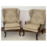 Stunning Custom Paker Knoll Wingedback Chairs