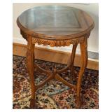 French Country Provincial Walnut Accent Table