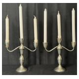 Pair Duchin Creation Silver Weighted Candelabras