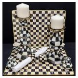 Mackenzie-Childs Large Pillar Holders, Placemats