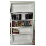 5 Shelf White Wood Book Case #2, Shelf Only