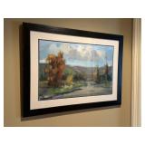 Napa Hills I Deckle Float On Mat Framed Print