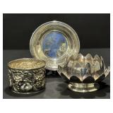 Reed & Barton Lotus Flower Frog, #1203 Bowl & More