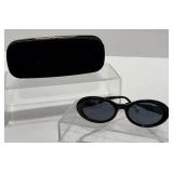 Vintage Versace Black Oval Sunglasses