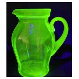 Vintage Uranium Glass Pitcher