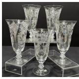 Tiffin Franciscan Cherokee Rose Iced Tea Glasses